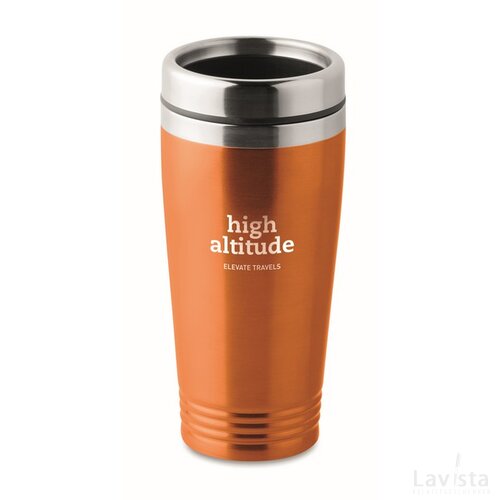 Dubbelwandige thermosbeker (400 ml) Oranje