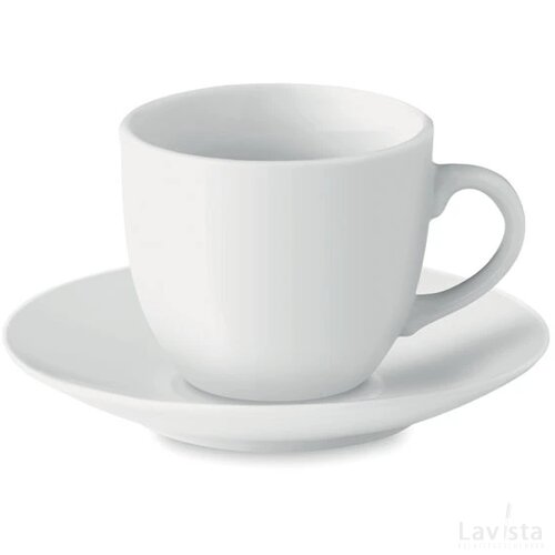 Kop en schotel 80 ml Espresso wit