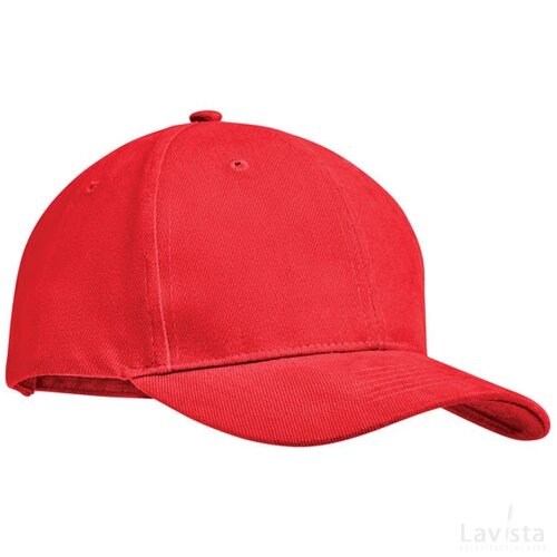 Brushed cotton basebal cap Tekapo rood