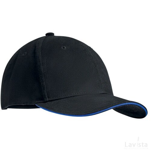 Brushed cotton basebal cap Dunedin royal blauw