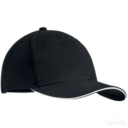Brushed cotton basebal cap Dunedin wit