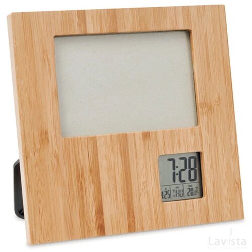 Fotolijst met weerstation Zenframe hout