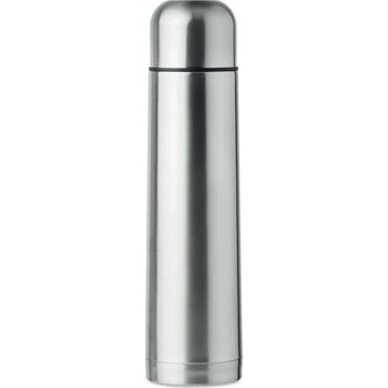 Dubbelwandige drinkfles 1l Big chan mat zilver