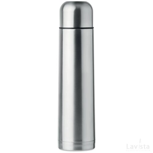 Dubbelwandige drinkfles 1l Big chan mat zilver