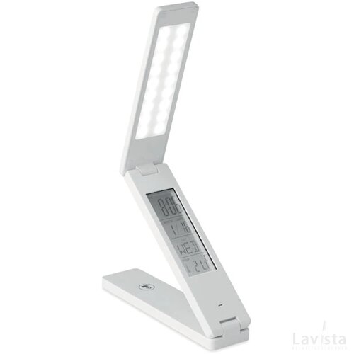 Bureaulamp met weerstation Zeta wit