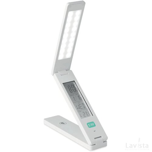 Bureaulamp met weerstation Zeta wit