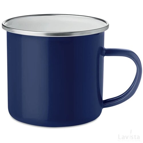 Vintage email mok Plateado blauw