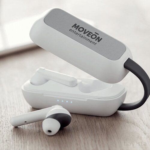 Stereo oordopjes met oplader Wit