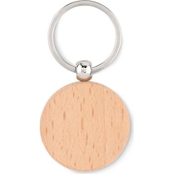 Houten sleutelhanger rond Toty wood hout