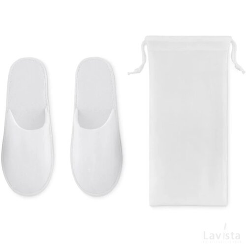 Hotelslippers in pouch Flip flap wit