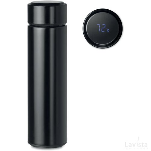 Dubbelwandige fles thermomtr450 Pole zwart