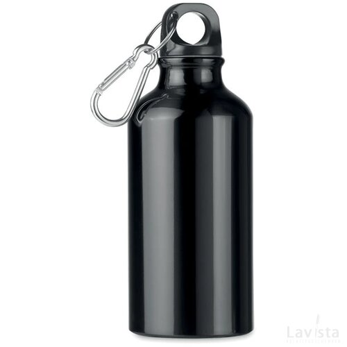 Aluminium drinkfles 400 ml Mid moss zwart