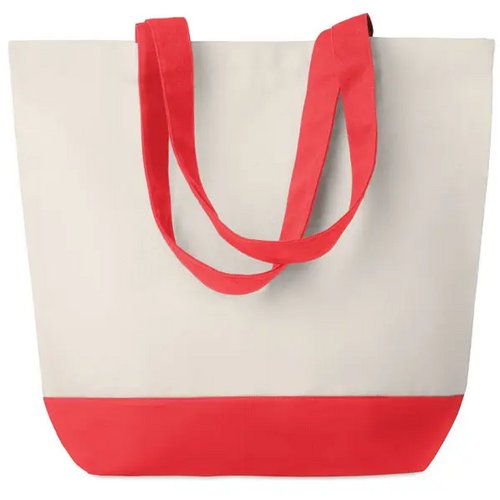 Canvas strandtas 280 g/m² Kleuren bag rood