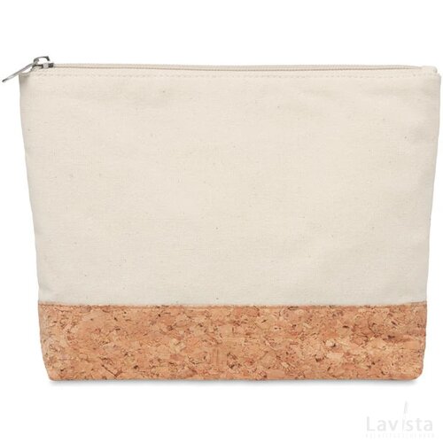 Katoenen toilettas Porto bag beige