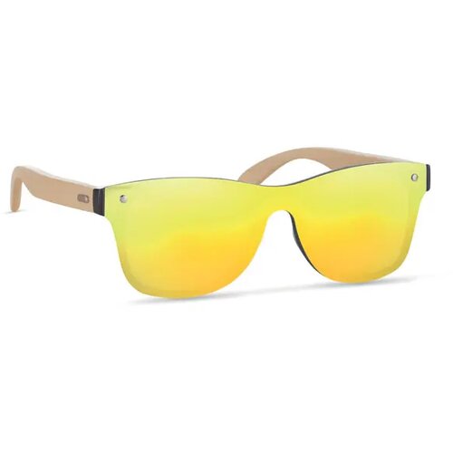 Zonnebril met all-over spiegelglas Geel