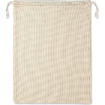 Katoen mesh voedselzak Veggie beige