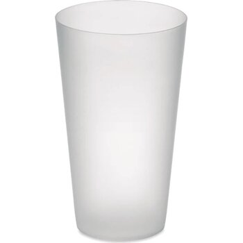 Herbruikbare event beker 500ml Festa cup transparant wit