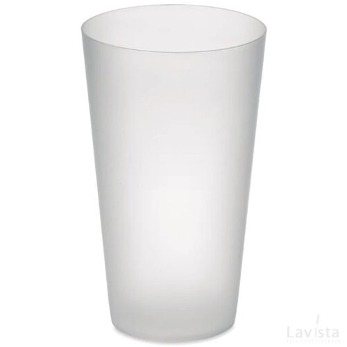 Herbruikbare event beker 500ml Festa cup transparant wit
