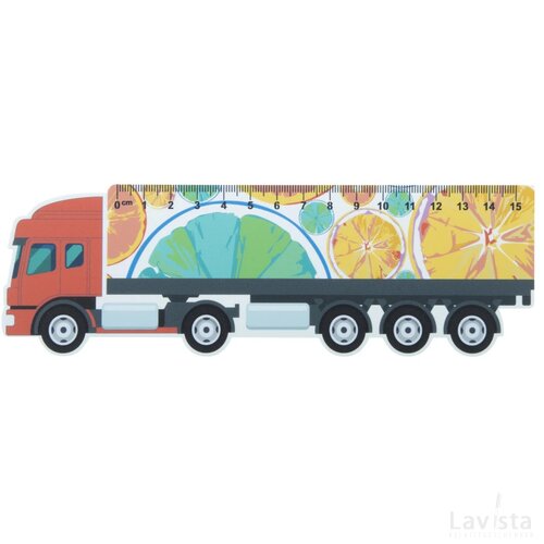 Trucker 15 Liniaal Van 15 Cm, Vrachtwagen Wit