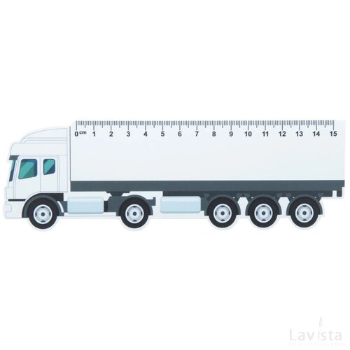 Trucker 15 Liniaal Van 15 Cm, Vrachtwagen Wit