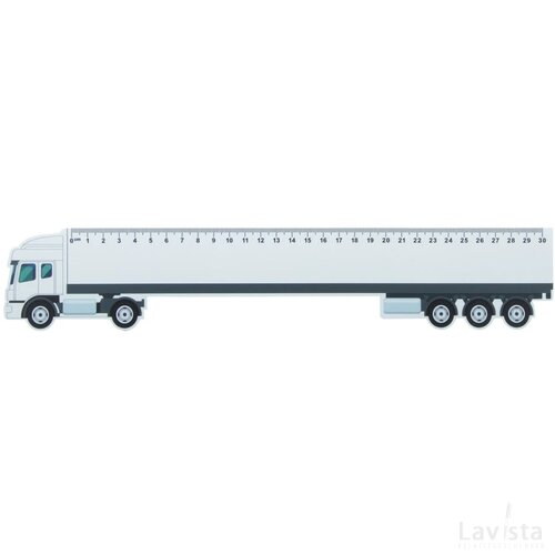 Trucker 30 Liniaal Van 30 Cm, Vrachtwagen Wit