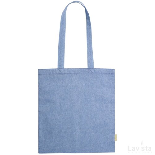 Graket Katoenen Boodschappentas (Kobalt) Blauw