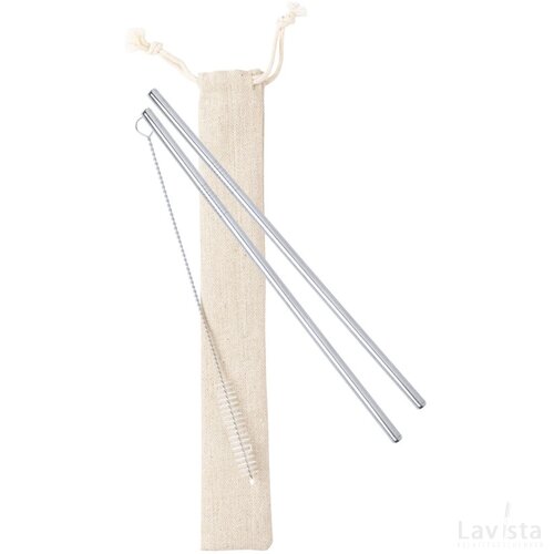 Kalux Rietjes Set Zilver