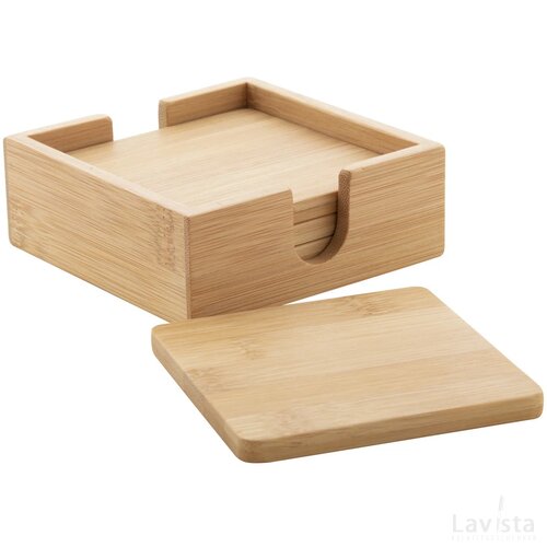 Bamboe onderzetter set Naturel