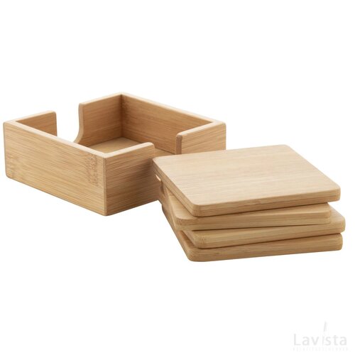 Bamboe onderzetter set Naturel