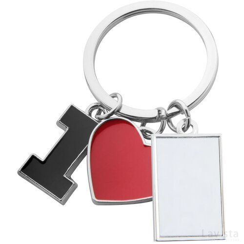 I Love Sleutelhanger Zilver