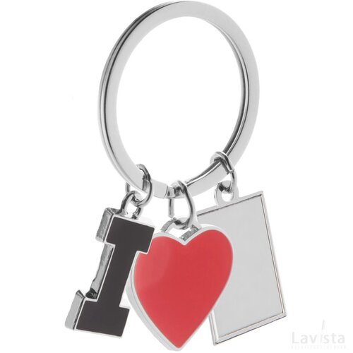 I Love Sleutelhanger Zilver