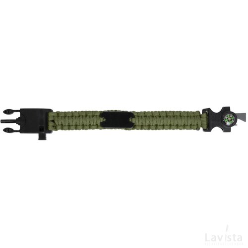 Survival Armband Met Kompas Groen