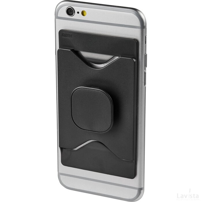 Purse houder voor mobiele telefoon met kaarthouder Zwart