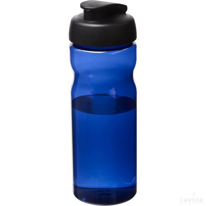 H2O Eco 650 ml sportfles met kanteldeksel blauw,Zwart Blauw, Zwart Blauw/Zwart