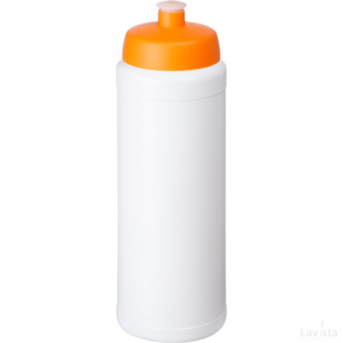 Baseline® Plus grip 750 ml sportfles met sportdeksel Wit,Oranje Wit, Oranje Wit/Oranje