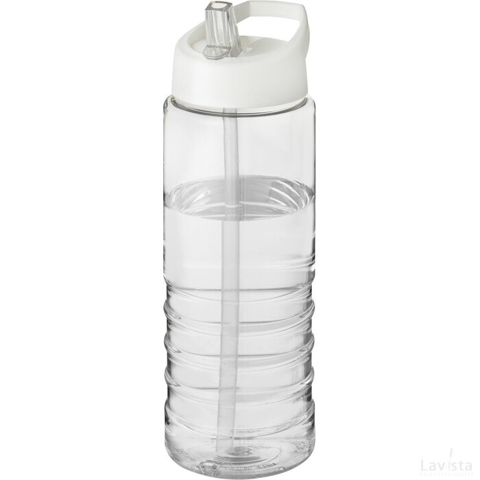 H2O Treble 750 ml sportfles met tuitdeksel Transparant,Wit Transparant, Wit Transparant/Wit