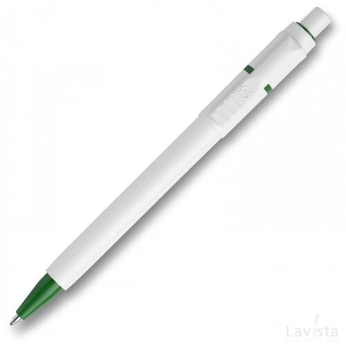 Balpen Baron hardcolour wit / groen