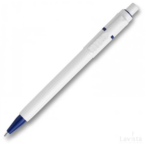 Balpen Baron hardcolour wit / donker blauw