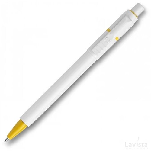 Balpen Baron hardcolour wit / geel