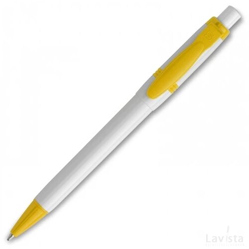 Balpen Olly hardcolour wit / geel