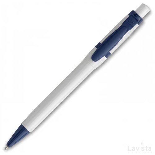 Balpen Olly hardcolour wit / donker blauw