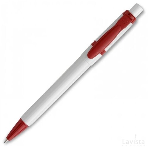 Balpen Olly hardcolour wit / rood