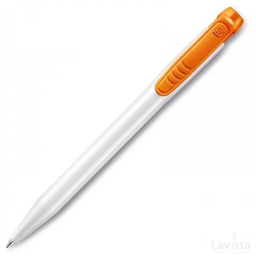 Balpen Pier hardcolour wit / oranje