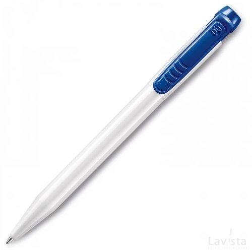 Balpen Pier hardcolour wit / donker blauw