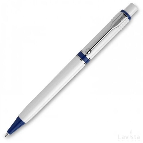 Balpen Raja hardcolour wit / donker blauw