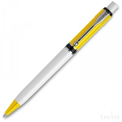 Balpen Raja Colour hardcolour geel / wit