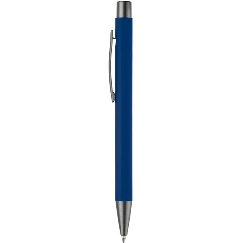 Balpen metaal New York rubberised donker blauw