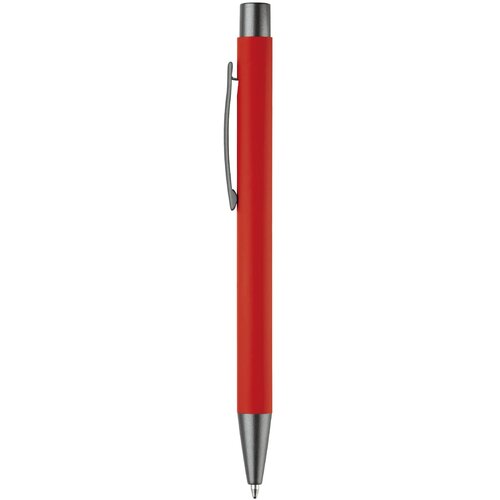 Balpen metaal New York rubberised rood