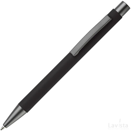 Balpen metaal New York rubberised zwart