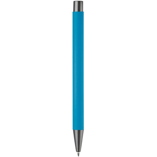 Balpen metaal New York rubberised lichtblauw